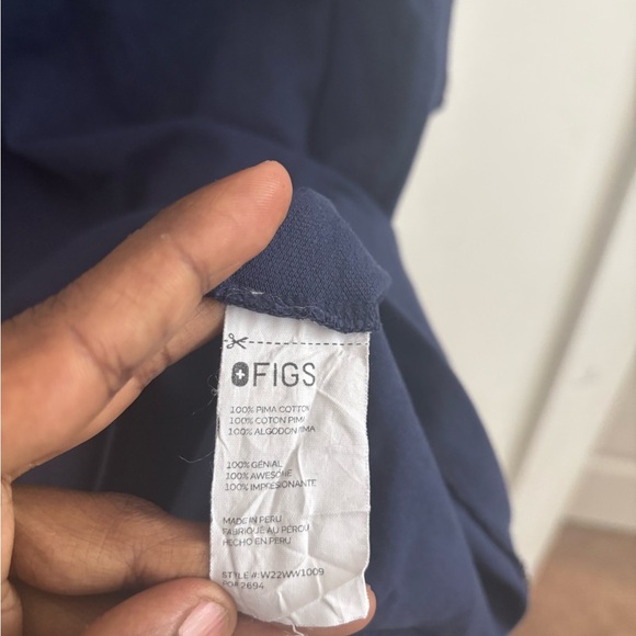 Figs Women’s Polo T-Shirt Sz XL Navy Classic Tailored Scrub Nurse #W22WW1009 - Picture 5 of 5